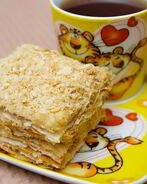 Торт с готовыми коржами Наполеон