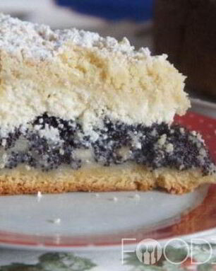 Торт с творогом и маком