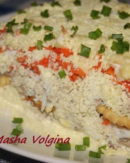 Рецепт торта закусочного с крекерами