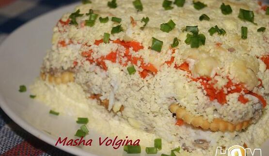 торт закусочный с крекерами