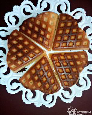 Дрожжевые вафли в духовке