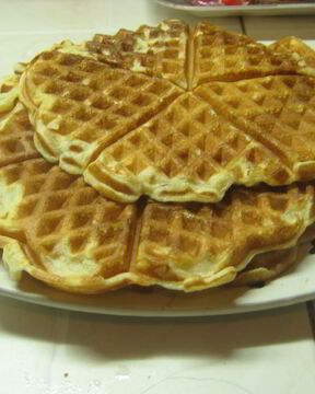 Мягкие несладкие вафли на кефире