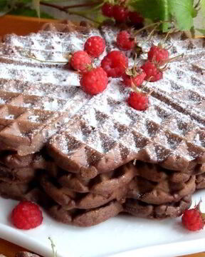 Шоколадные вафли с кокосом