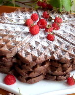 Шоколадные вафли с кокосом