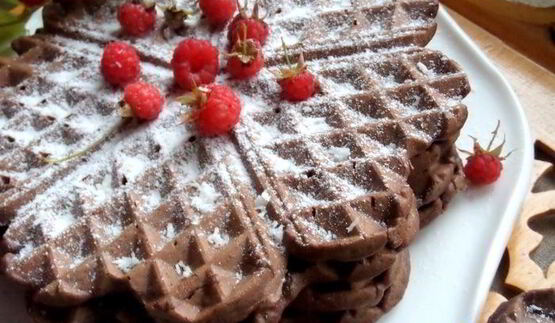 шоколадные вафли с кокосом