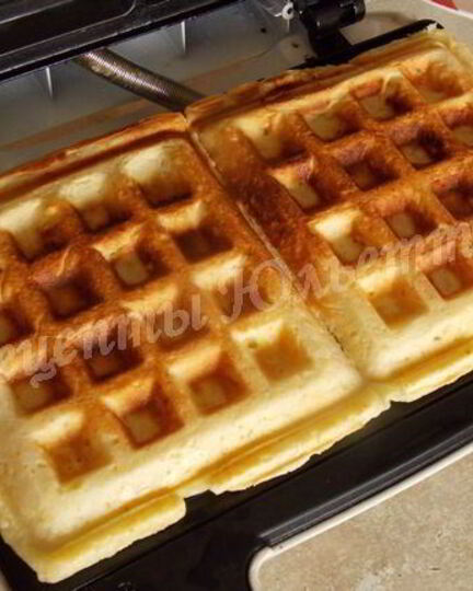 Рецепт творожных вафель