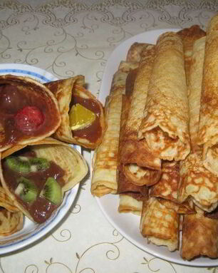 Вафельные трубочки с кремом Нутелла