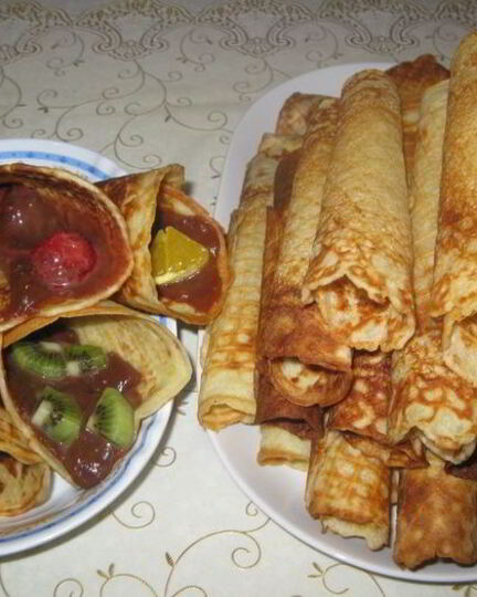 Рецепт вафельных трубочек с кремом нутелла