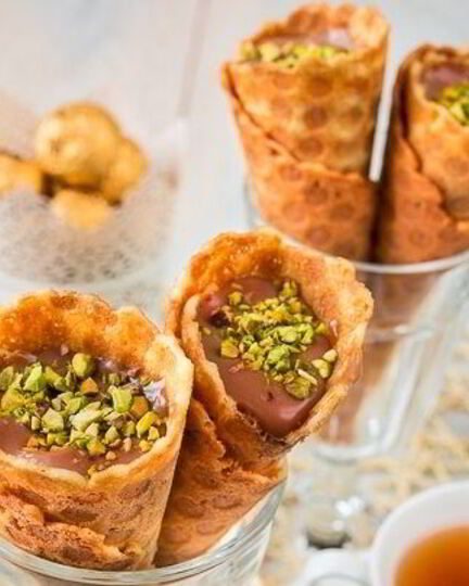 Рецепт вафельных трубочек с кремом