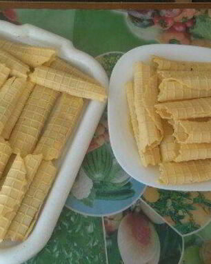 Вафельные трубочки со сгущенкой