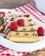 Вафли на кефире с цельнозерновой мукой