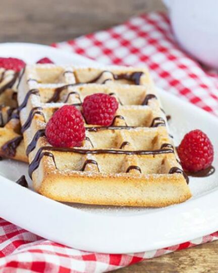 Рецепт вафель на кефире с цельнозерновой мукой