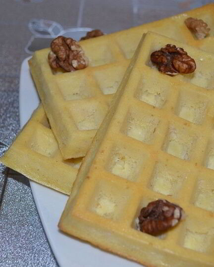 Рецепт венских вафель с яблокома