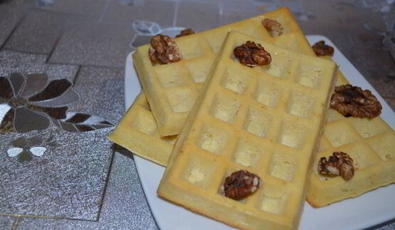 венские вафли с яблоком