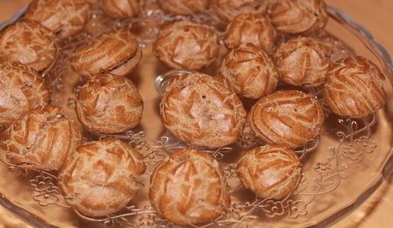 шоколадные профитроли с маскарпоне