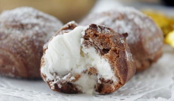 шоколадные профитроли с маскарпоне