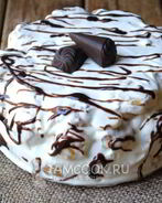 Торт из профитролей со сметанным кремом