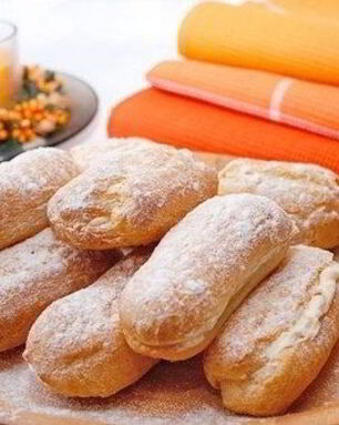 Эклеры домашние со сливочным кремом