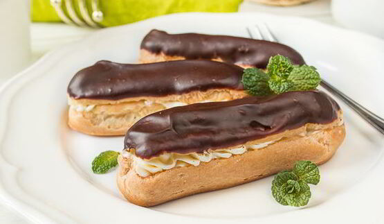 эклеры с итальянским сливочным кремом и шоколадом