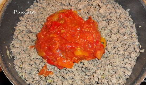 картофельная запеканка с мясной начинкой