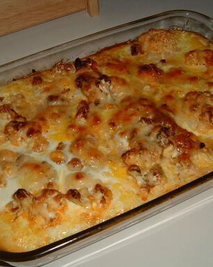 Картофельная запеканка с цветной капустой