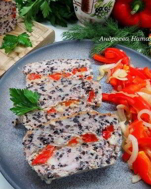 Куриная запеканка с черным рисом