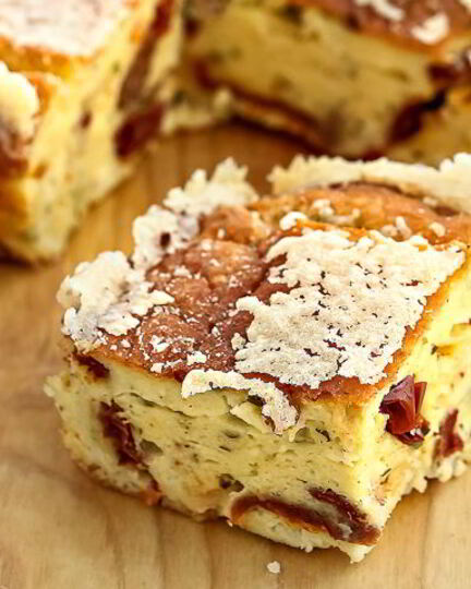 Рецепт несладкой творожной запеканки