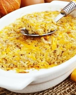 Тыквенная запеканка с яблоком