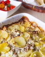 Запеканка из кабачков и картофеля с фаршем