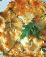 Запеканка из цветной капусты и стручковой фасоли