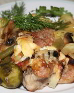 Запеканка Радуга с мясом, картофелем и овощами