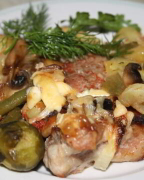 Запеканка Радуга с мясом, картофелем и овощами