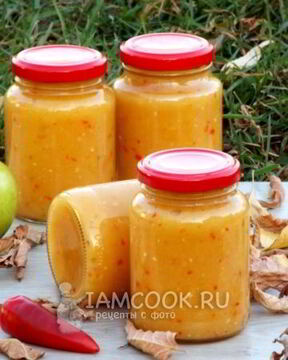 Аджика из кабачков с яблоками на зиму