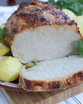 Карбонад варено-печеный в аджике