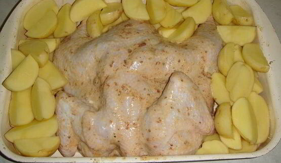 курица в аджике с овощами