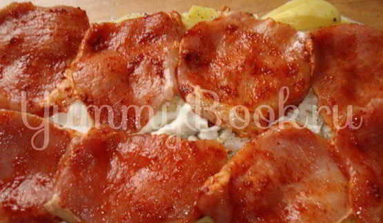 свинина в аджике с картошкой