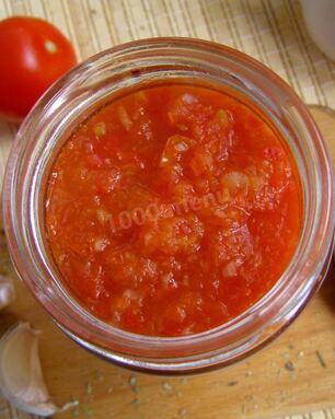 Заманиха из помидор на зиму аджика