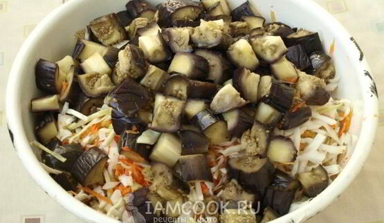 баклажаны с капустой на зиму