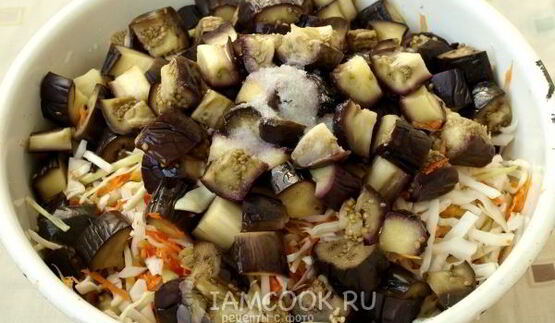 баклажаны с капустой на зиму