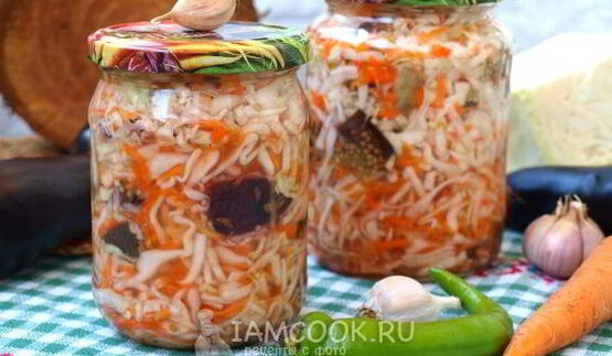 баклажаны с капустой на зиму
