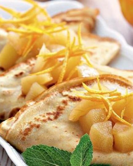 Рецепт французских блинчиков с джемом и сыром