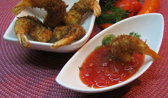 креветки кокосовые с острым джемом