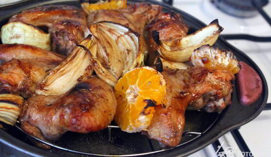 пикантные куриные крылышки в маринаде барбекю с джемом глинтвейн