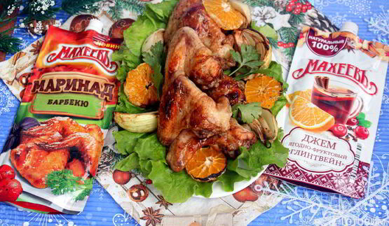 пикантные куриные крылышки в маринаде барбекю с джемом глинтвейн