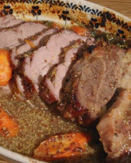 Рецепт свинины, запеченной в апельсиновом джеме с горчицей