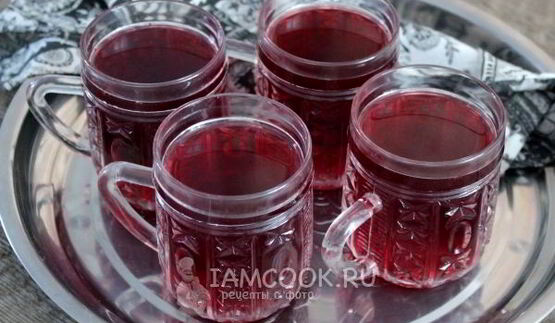 компот из черноплодной рябины и брусники