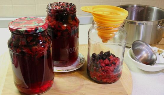 компот из ирги и малины на зиму