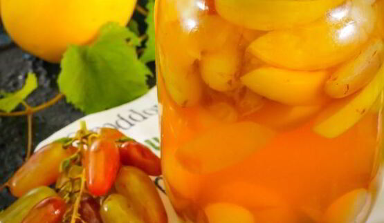 компот из винограда и яблок на зиму