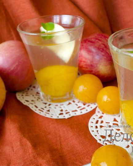 Рецепт компота из яблок и алычи