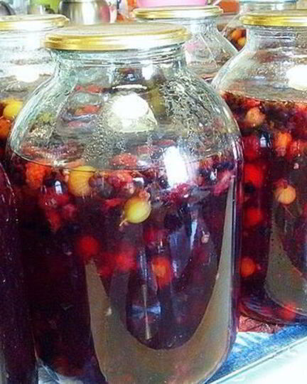 Рецепт компота ягодное ассорти